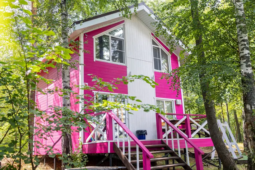 Розовый - Pink house lake "ТургоякХолидэй"